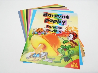 Složka barev.papírů A3, 10 listů 